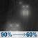 Thursday Night: Rain. Mostly cloudy, with a low around 49. South wind around 3 mph. Chance of precipitation is 90%. Thursday Night: Light Rain