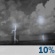 Slight Chance Thunderstorms. Chance for Measurable Precipitation 10%