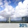Scattered Thunderstorms. Chance for Measurable Precipitation 30%