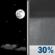 Tuesday Night: Mostly Clear then Chance Rain Showers
