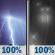 Friday Night: Showers and thunderstorms before 10pm, then rain. Cloudy, with a low around 39. Friday Night: Showers And Thunderstorms then Light Rain
