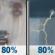 Friday: Rain before 2pm, then showers and thunderstorms between 2pm and 5pm, then rain likely. Mostly cloudy, with a high near 61. South southwest wind 2 to 9 mph, with gusts as high as 20 mph. Chance of precipitation is 80%. New rainfall amounts less than a tenth of an inch possible. Friday: Light Rain then Showers And Thunderstorms