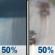 Monday: A chance of rain showers before 5pm, then a slight chance of rain. Mostly cloudy, with a high near 55. Monday: Chance Rain Showers then Slight Chance Light Rain