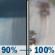 Sunday: Rain showers before 4pm, then rain. Cloudy, with a high near 46. South southeast wind around 8 mph. Chance of precipitation is 100%. New rainfall amounts between a quarter and half of an inch possible. Sunday: Rain Showers then Light Rain