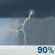Saturday: Rain showers likely before 11am, then showers and thunderstorms. Mostly cloudy. High near 61, with temperatures falling to around 58 in the afternoon. West wind 2 to 12 mph, with gusts as high as 23 mph. Chance of precipitation is 90%. New rainfall amounts less than a tenth of an inch possible. Saturday: Showers And Thunderstorms